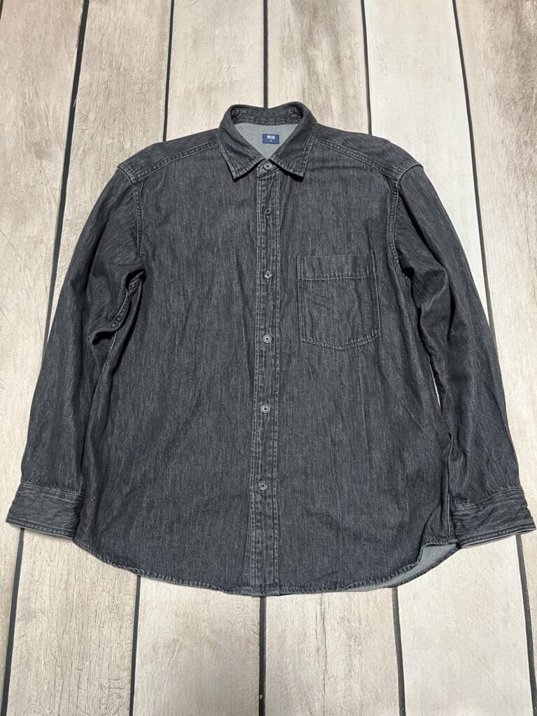 ユニクロ【デニムオーバーシャツ】ブラックが最高すぎた