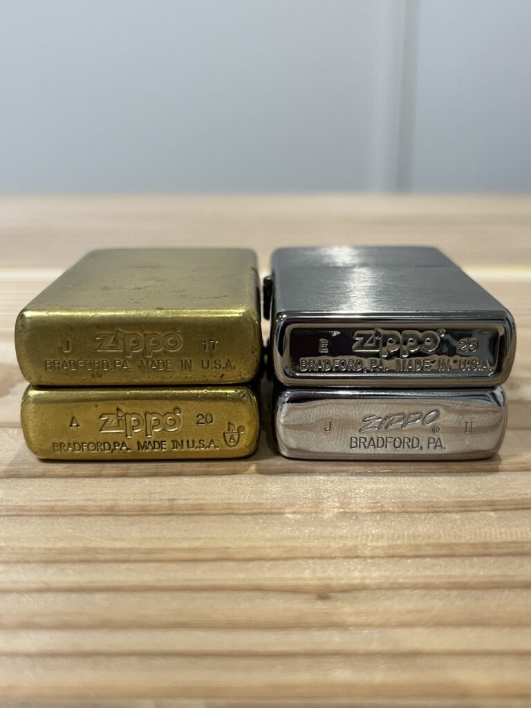 ジッポーのフラットボトムとキャンドボトムについて